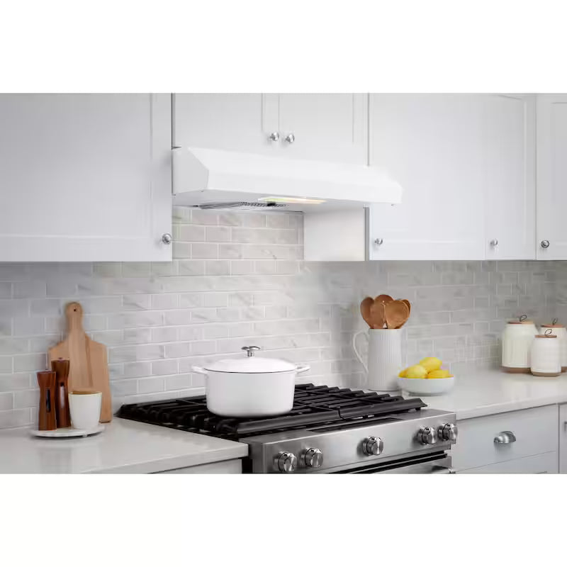 30 in. 240 CFM Convertible Under Cabinet Range Hood in White L869515