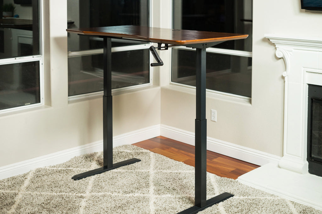 Black Height Adjustable Crank Desk Frame M7941