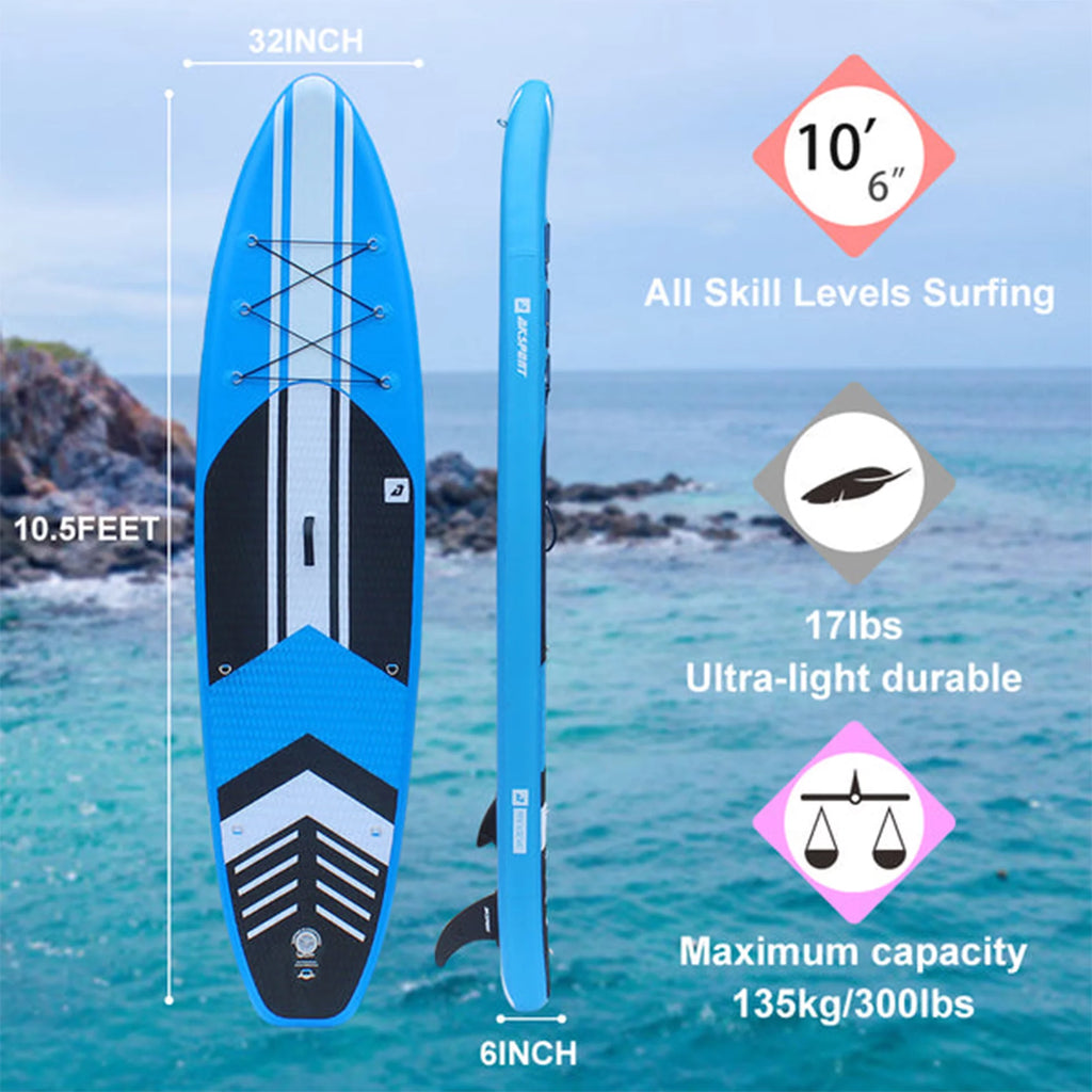 10'6x32x6 Inflatable Stand Up Paddle Board Kit Blue U367176