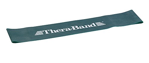 Latex Mini Resistance Band Loop, 12 Inch, Green, Heavy P703