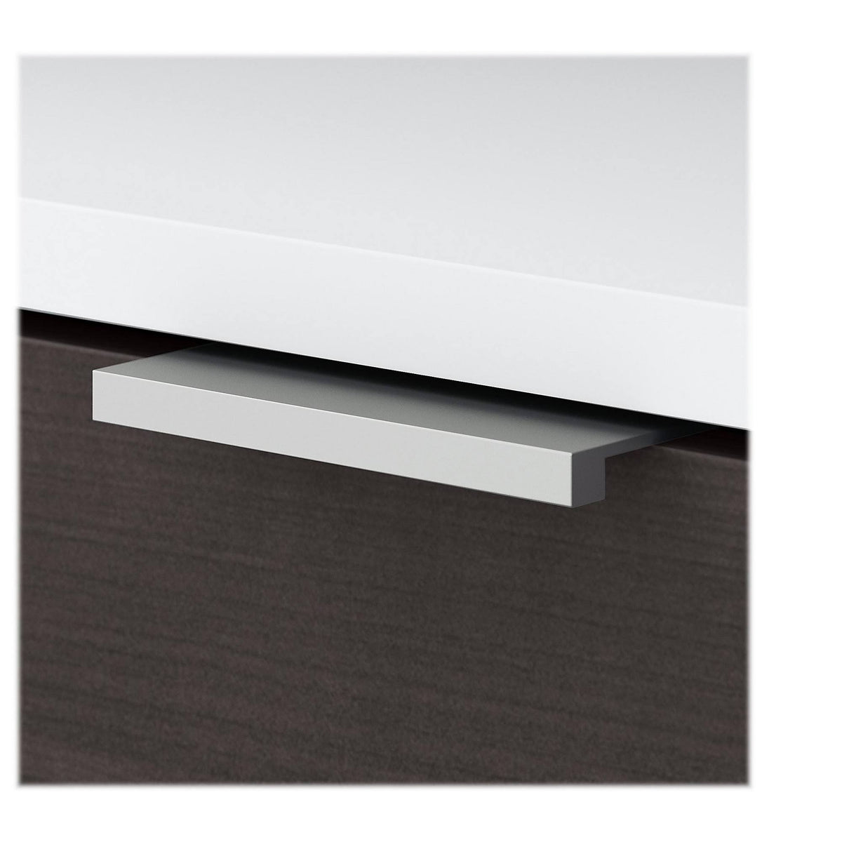 Storm Gray White Low Storage Cabinet with Doors and Shelves B140