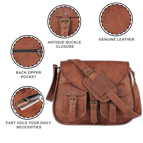 14 Inch Leather Crossbody Shoulder Bag K930277