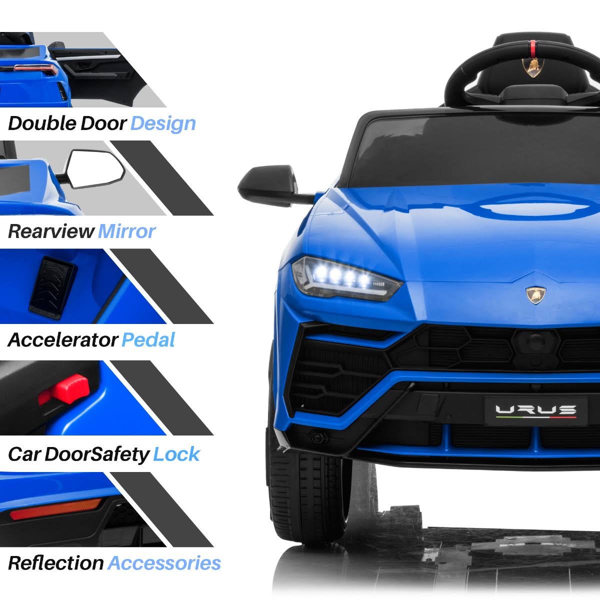 12V 7Ah Licensed Lamborghini Urus Kids Ride on Car Electric Vehicle with Remote Control D170485