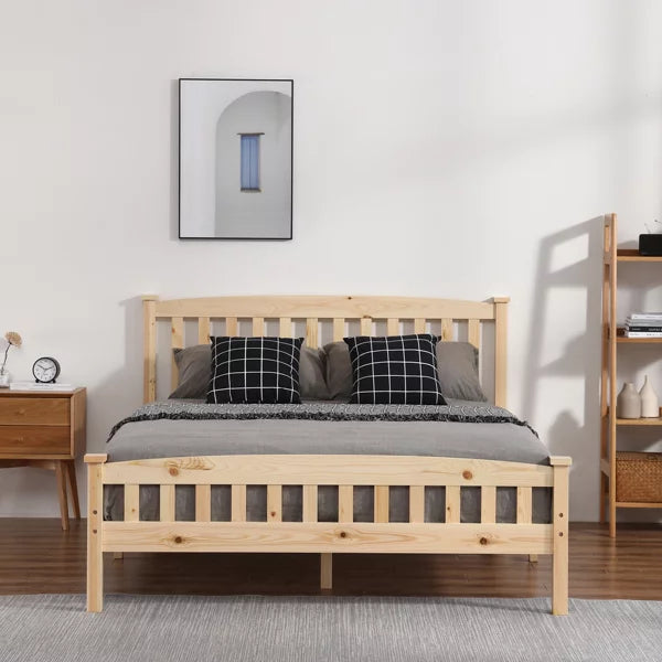 Solid Wood Platform Bed Frame Queen Size Q216