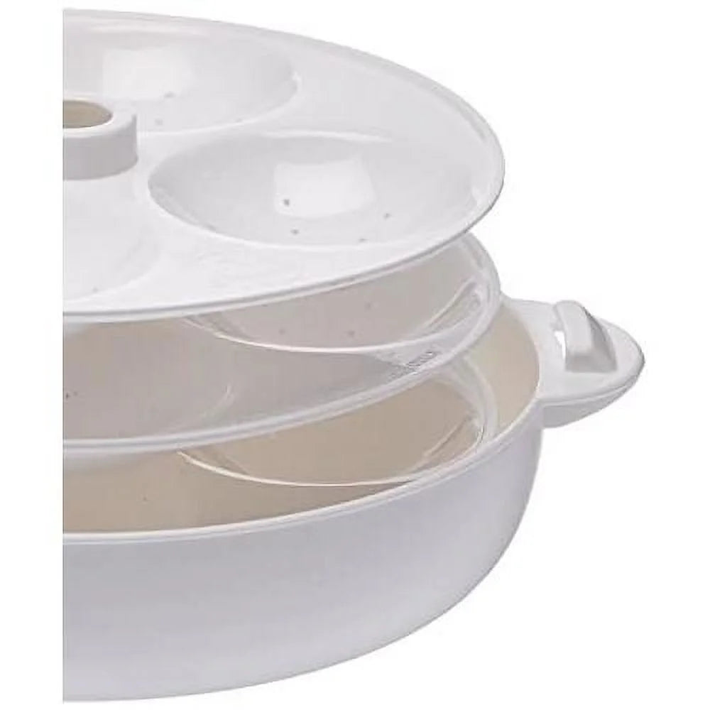 White 12 Idli Microwave Maker and Steamer D72858