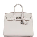 Birkin 25 Gris Pale Epsom Palladium Hardware E65931