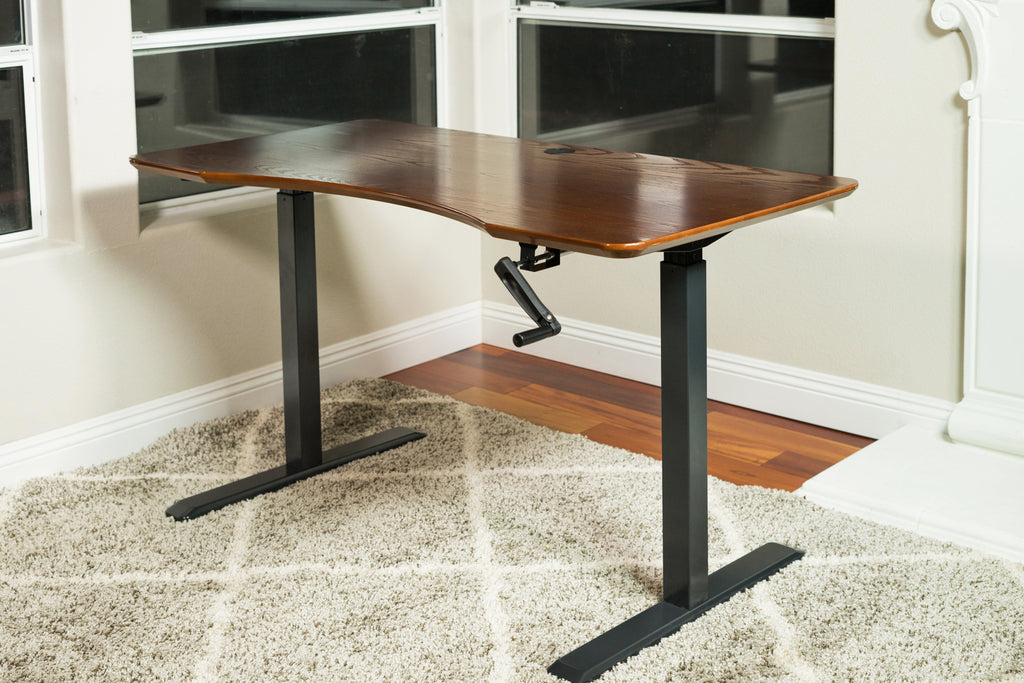 Black Height Adjustable Crank Desk Frame M7941