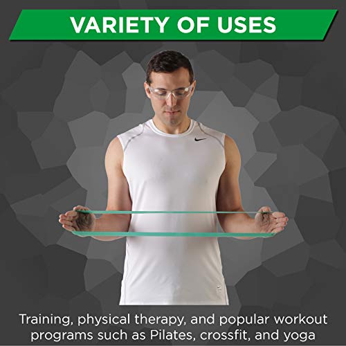 Latex Mini Resistance Band Loop, 12 Inch, Green, Heavy P703