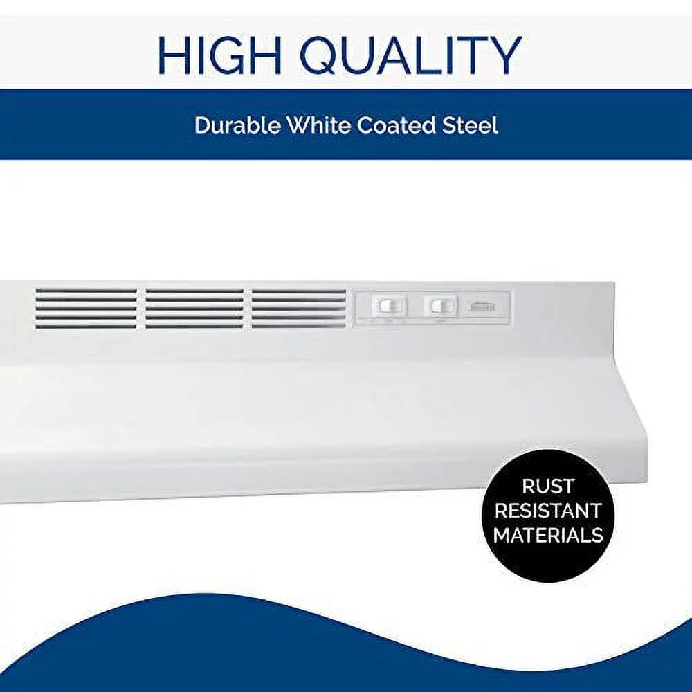 White 30W in. Ventless Under Cabinet Range Hood K40029