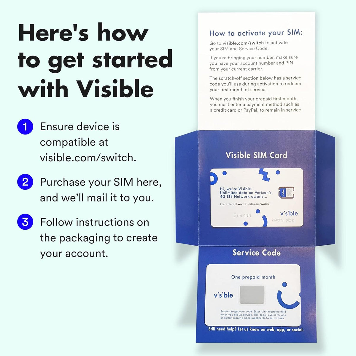 1 Month Prepaid Service & SIM Card Y971095