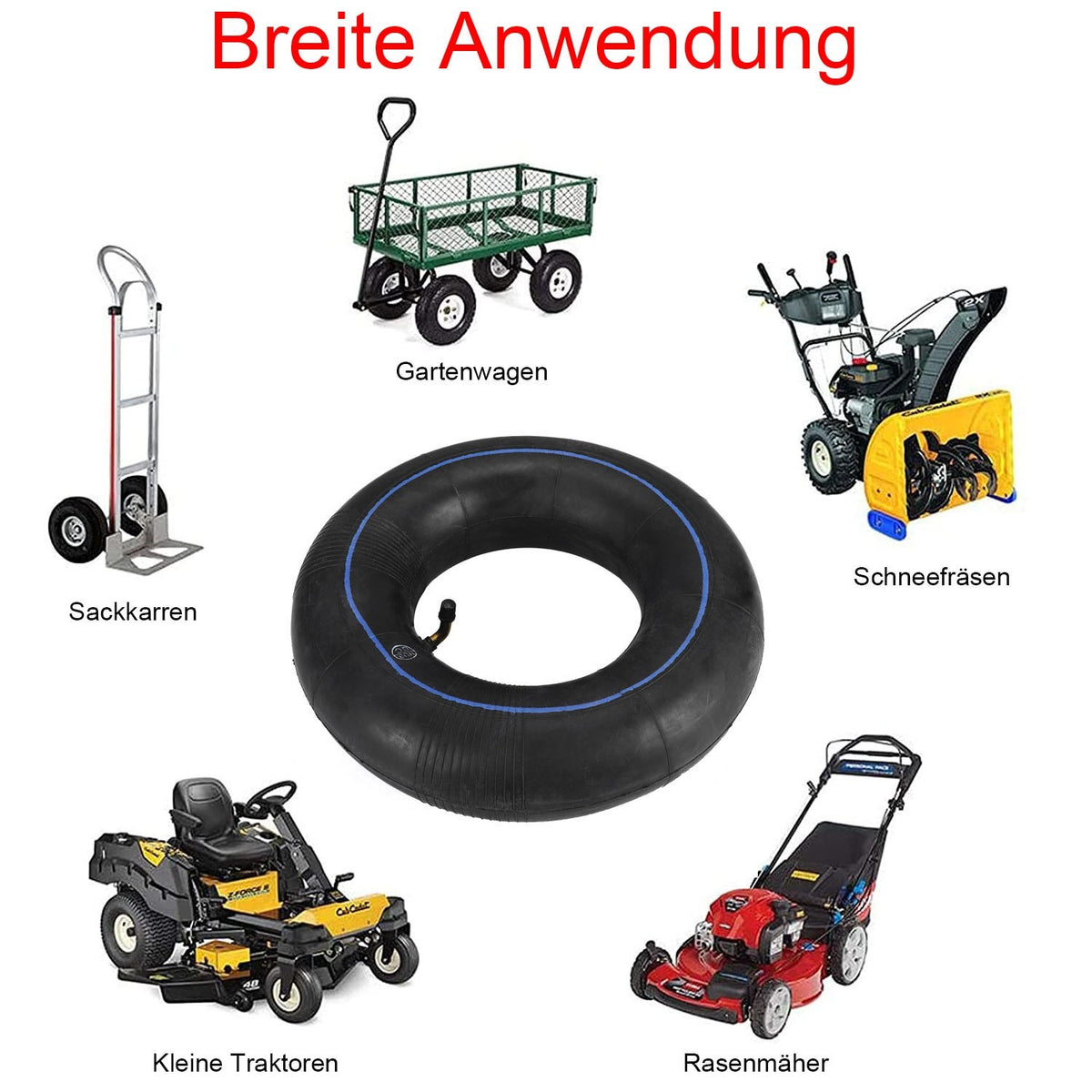 Bent Valve Tire Inner Tube 13x5.00-6 P2609