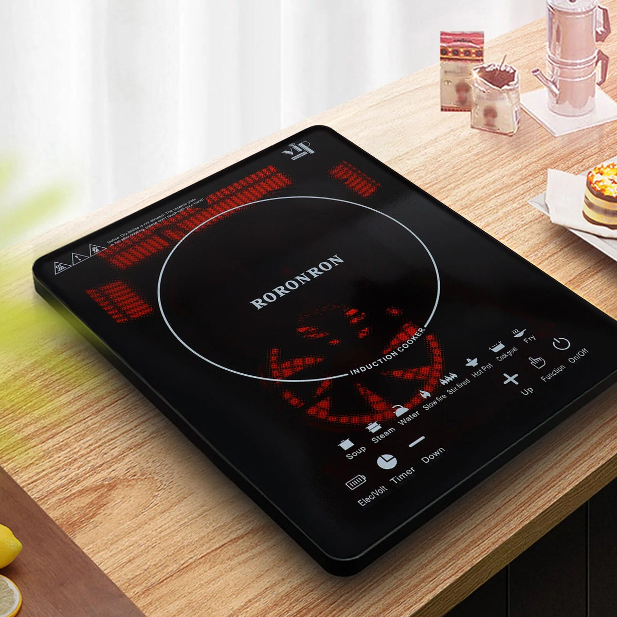 1000W Portable Induction Cooktop with Child Safety Lock & Timer S409254