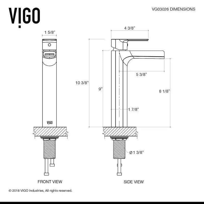 Single Handle Bathroom Vessel Faucet in Chrome O991