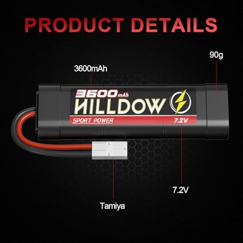7.2V 3300mAh NiMH RC Battery 2 Packs M444492