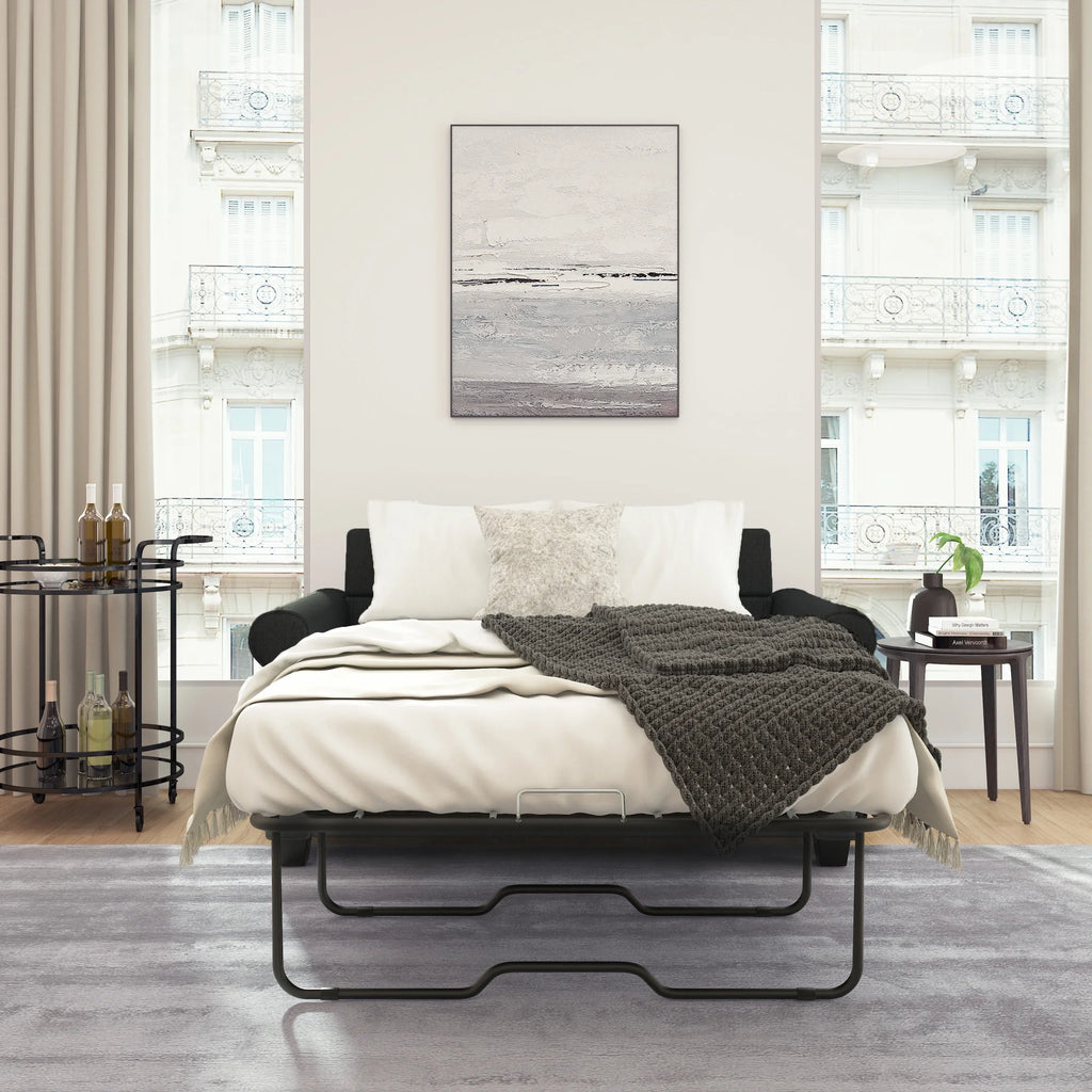 Black Twin Sleeper Loveseat G2086