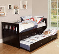 Twin Rake Bed Espresso S641