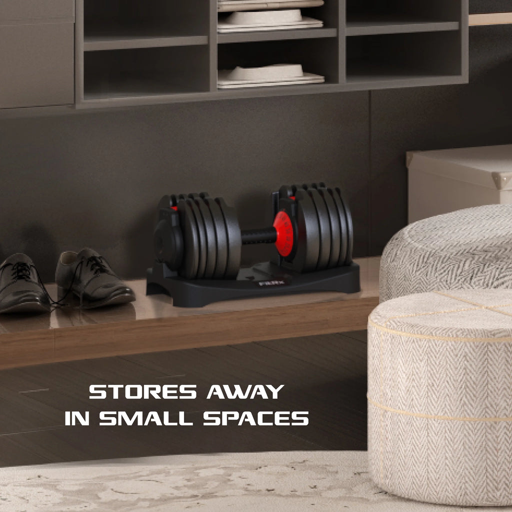 Adjustable Dumbbell 10-90 lbs Black H175