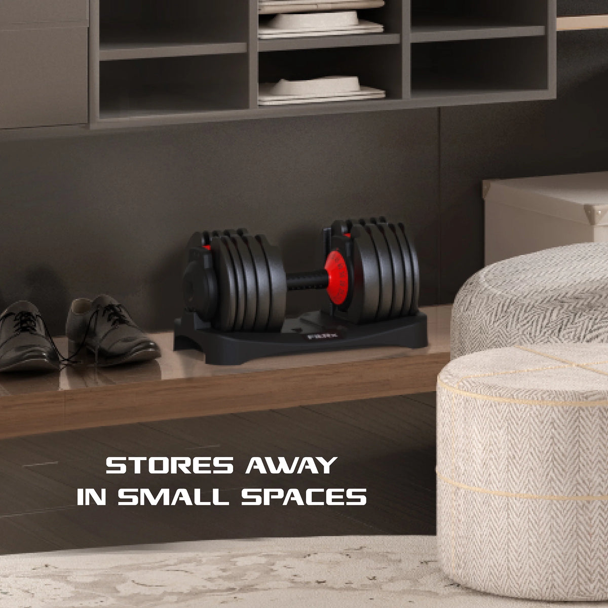 Adjustable Dumbbell 10-90 lbs Black H175