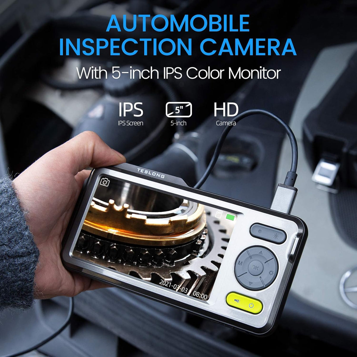 1080P Waterproof Dual Lens Inspection Camera with 5 Monitor O679640