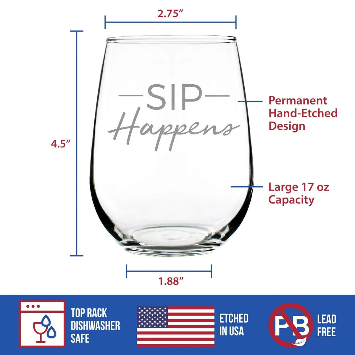 Stemless Wine Glass 17 Ounces X203