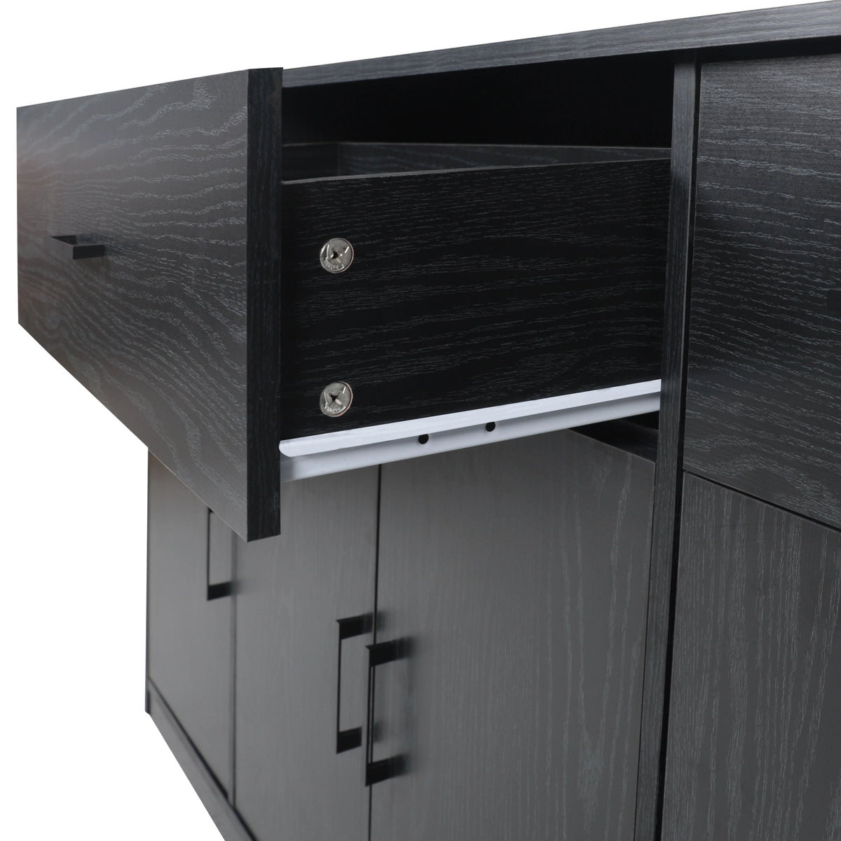 Black Sideboard Buffet Cabinet with 3 Drawers D244562