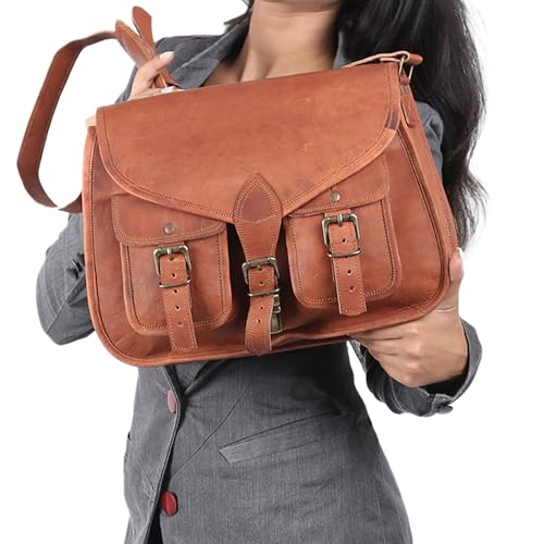 14 Inch Leather Crossbody Shoulder Bag K930277