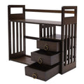 3 Drawers Bamboo Top Desktop Bookshelf Z666356