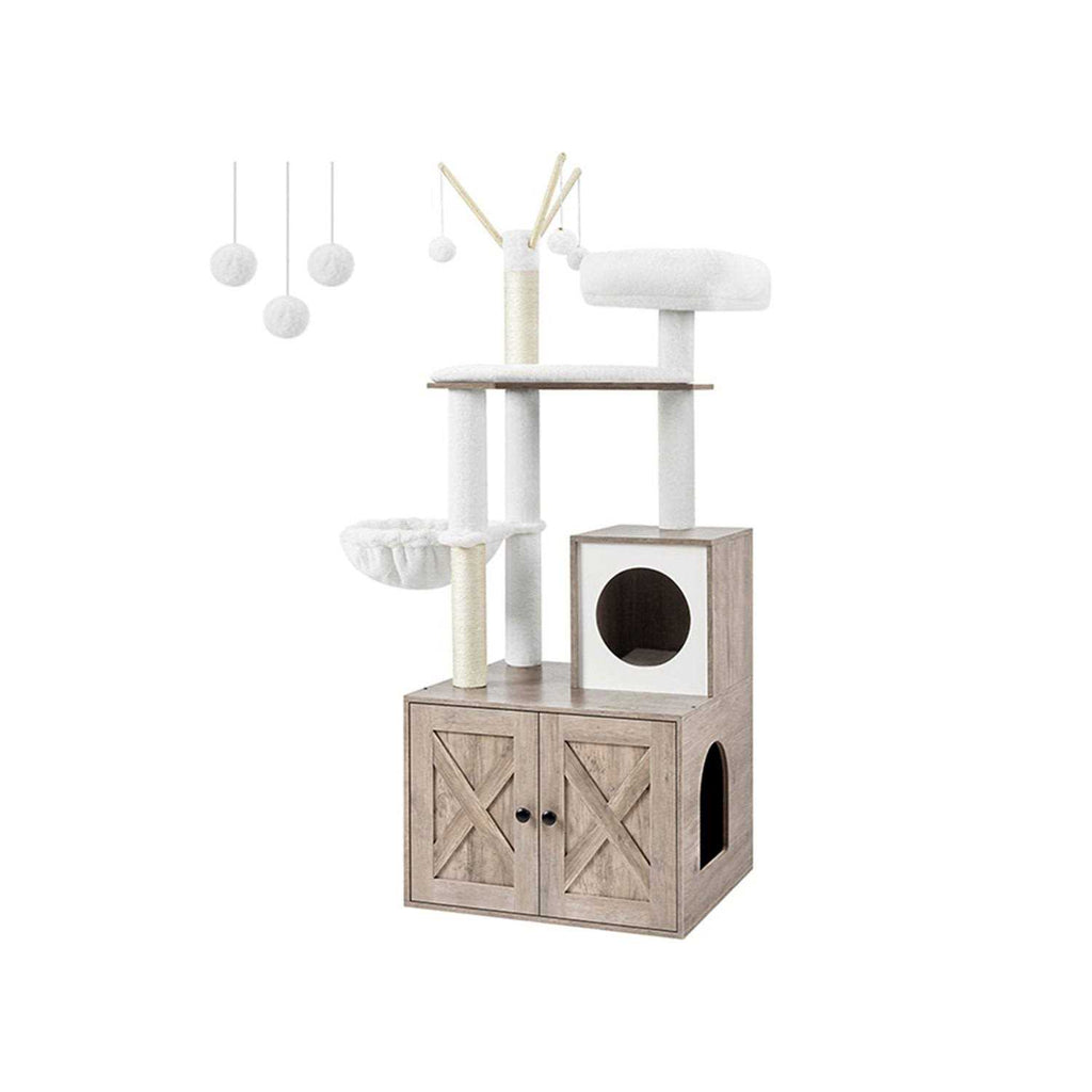 Cat Tree with Litter Box Enclosure S985552