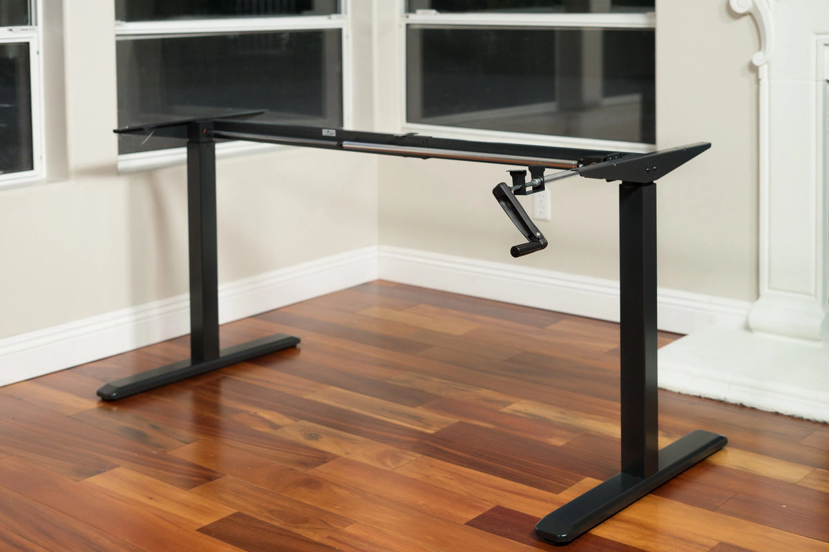 Black Height Adjustable Crank Desk Frame M7941