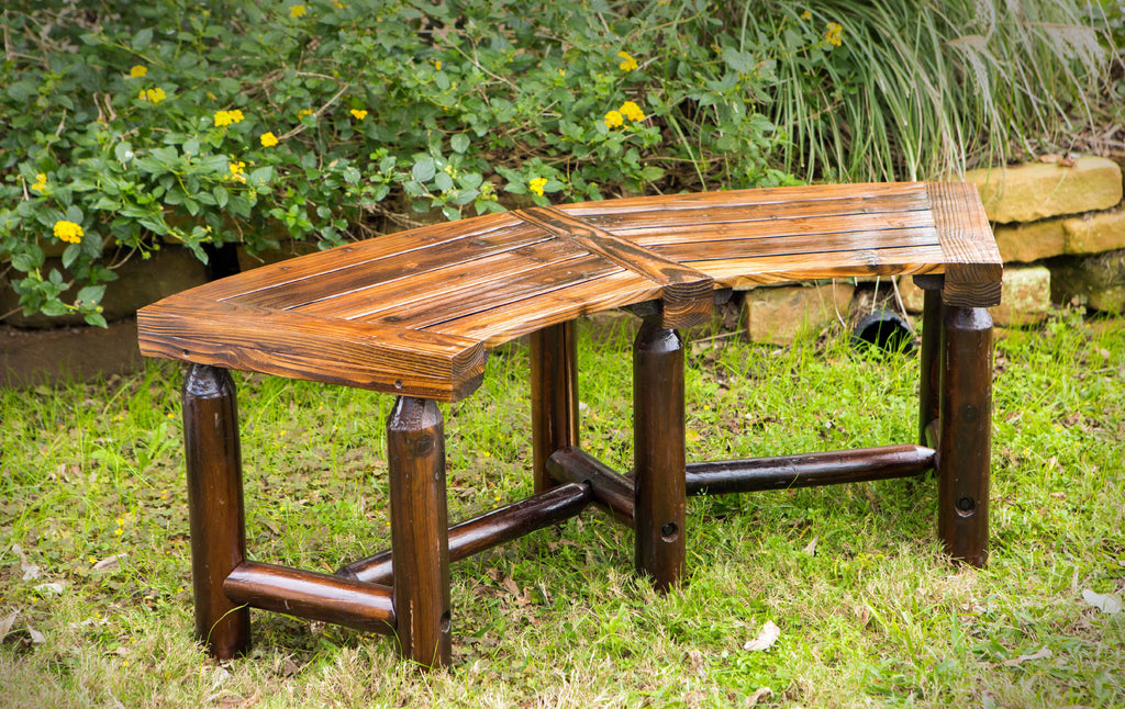 Char-log Curved Bench A97747