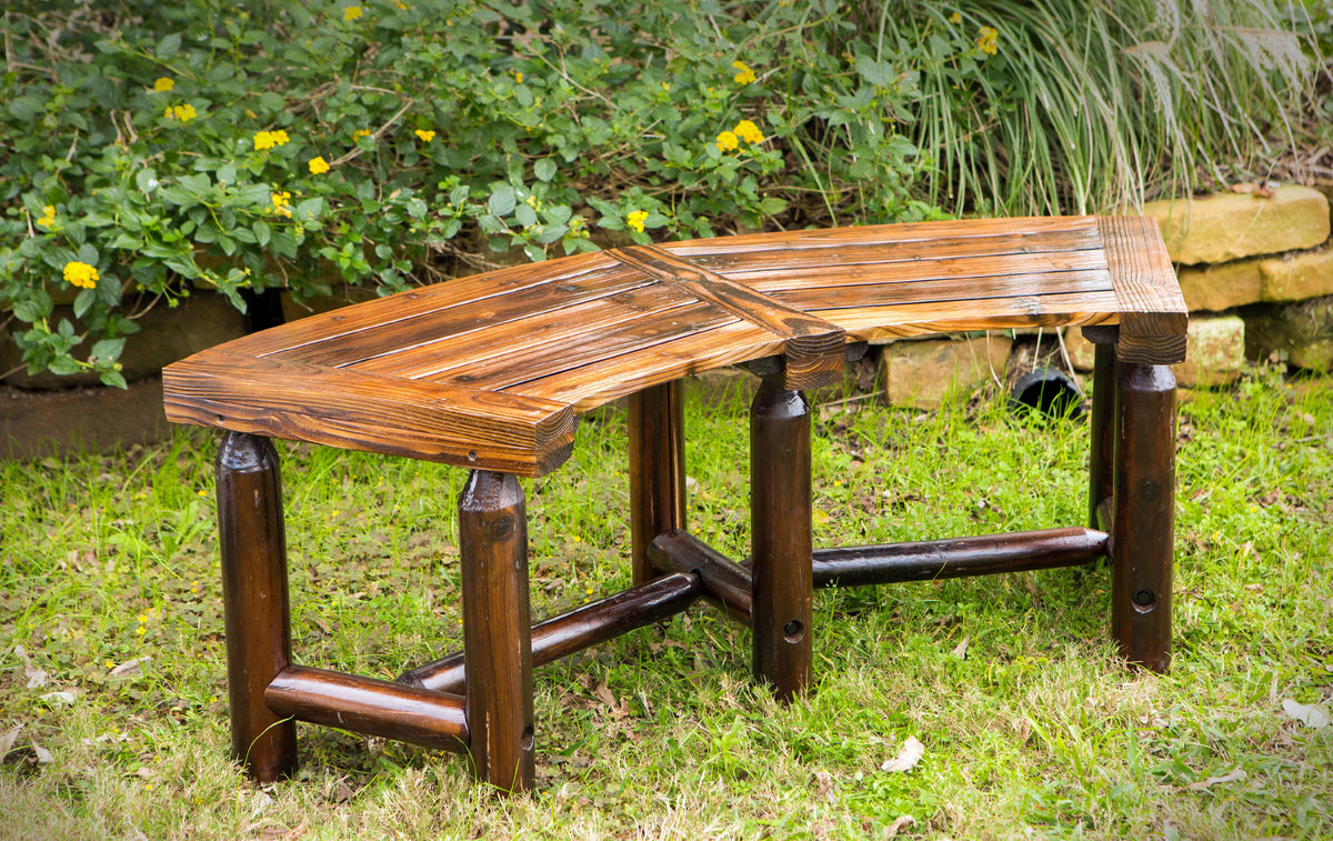 Char-log Curved Bench A97747