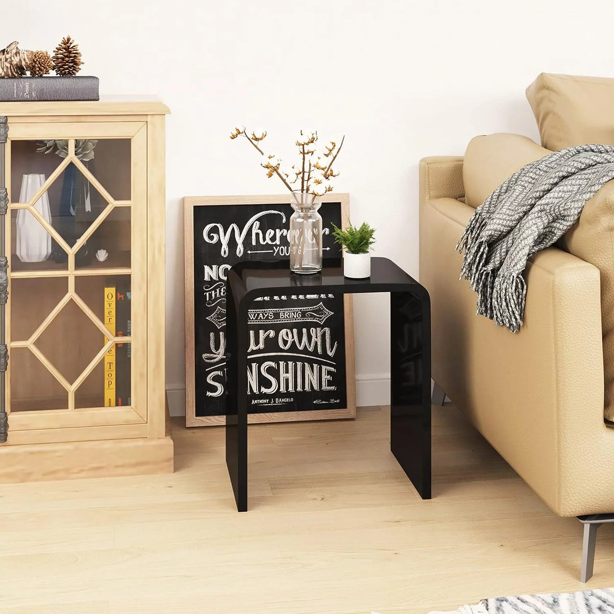 Black Acrylic End Table M46873