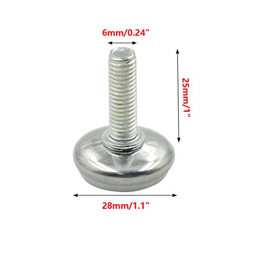 Pack of 36 Adjustable Furniture Leg Leveller M8 x 25mm I897