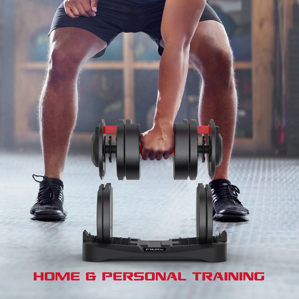 Adjustable Dumbbell 10-90 lbs Black H175