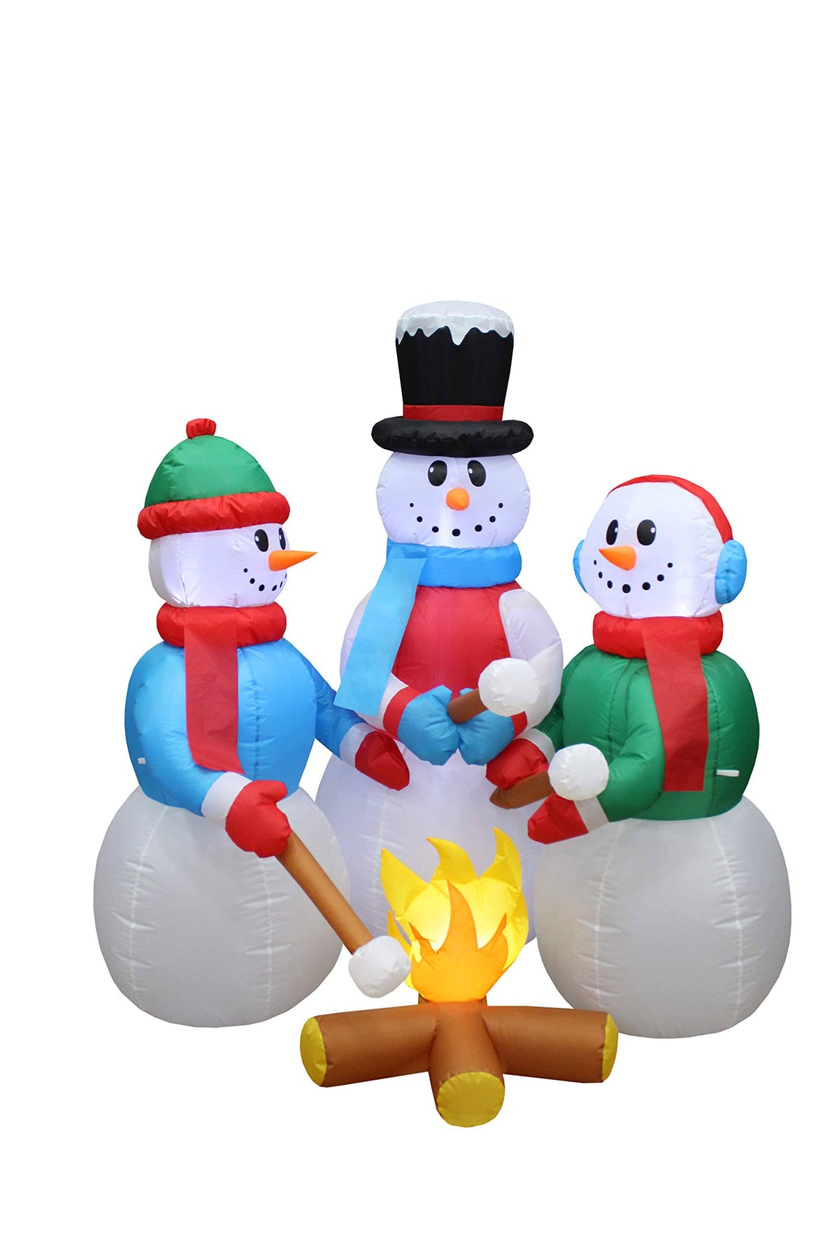 Christmas Inflatable Snowman Campfire F589