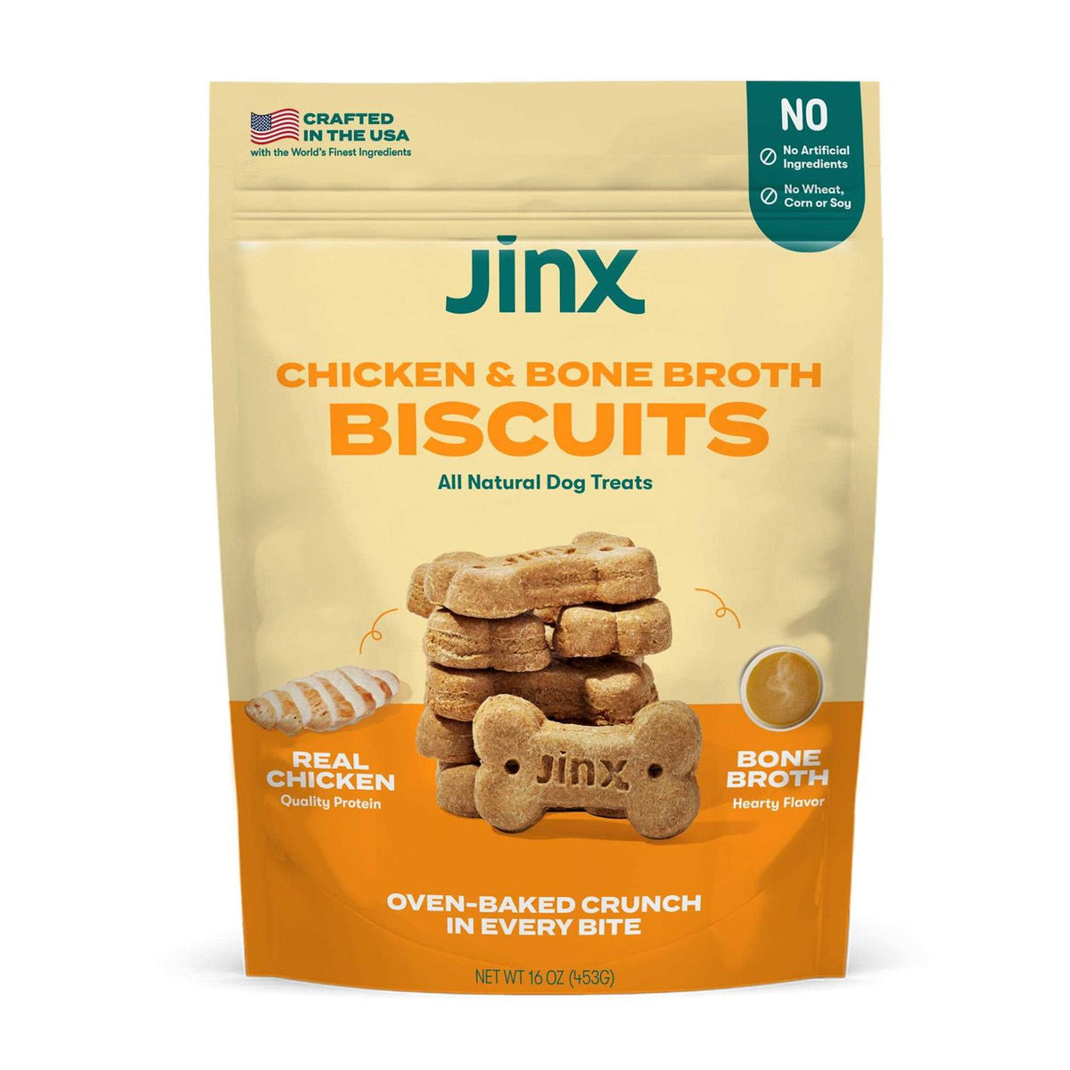Chicken & Bone Broth Biscuits Crunchy Dog Treats U116791