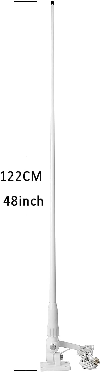 VHF Marine Antenna Waterproof 3DBI 43.3inch Fiberglass I247