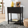 Black 3 Drawer Console Table D660