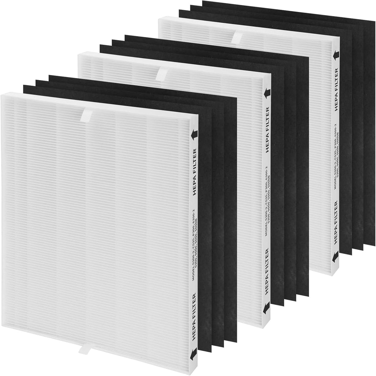 3 Packs True HEPA Replacement Filter A with 9 Activated Carbon Pre-Filters H9545