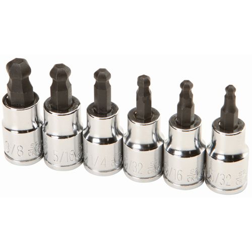 3/8 in. Drive SAE Ball Hex Socket Set, 6 Piece C262