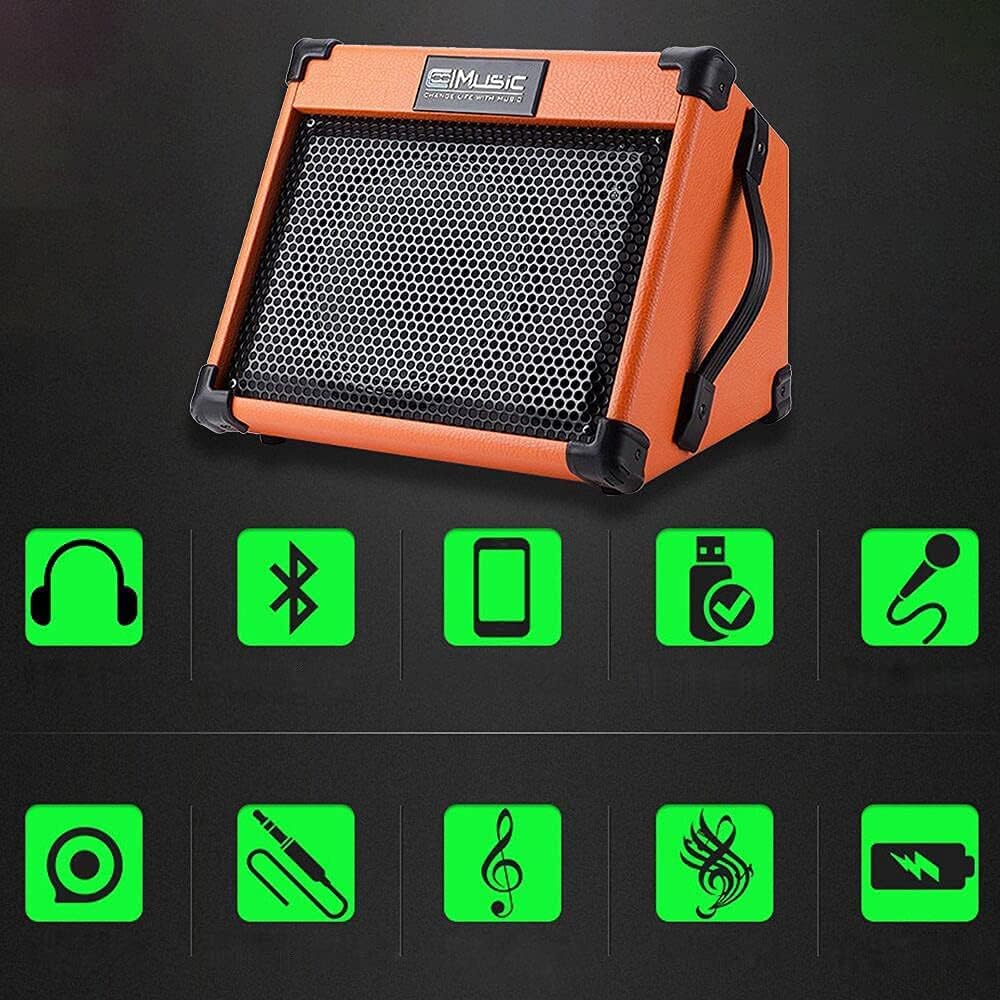 20 Watt Portable Bluetooth Acoustic Guitar Amplifier Y721