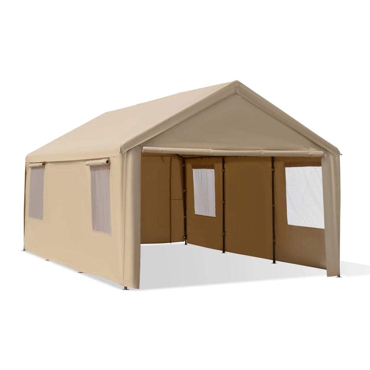 12'x20' Heavy Duty Carport with Removable Sidewalls & Doors O717