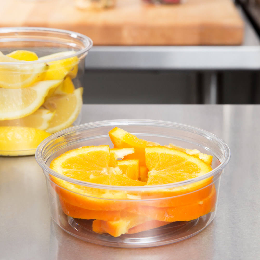 8 oz Clear Pet Plastic Round Deli Container A712