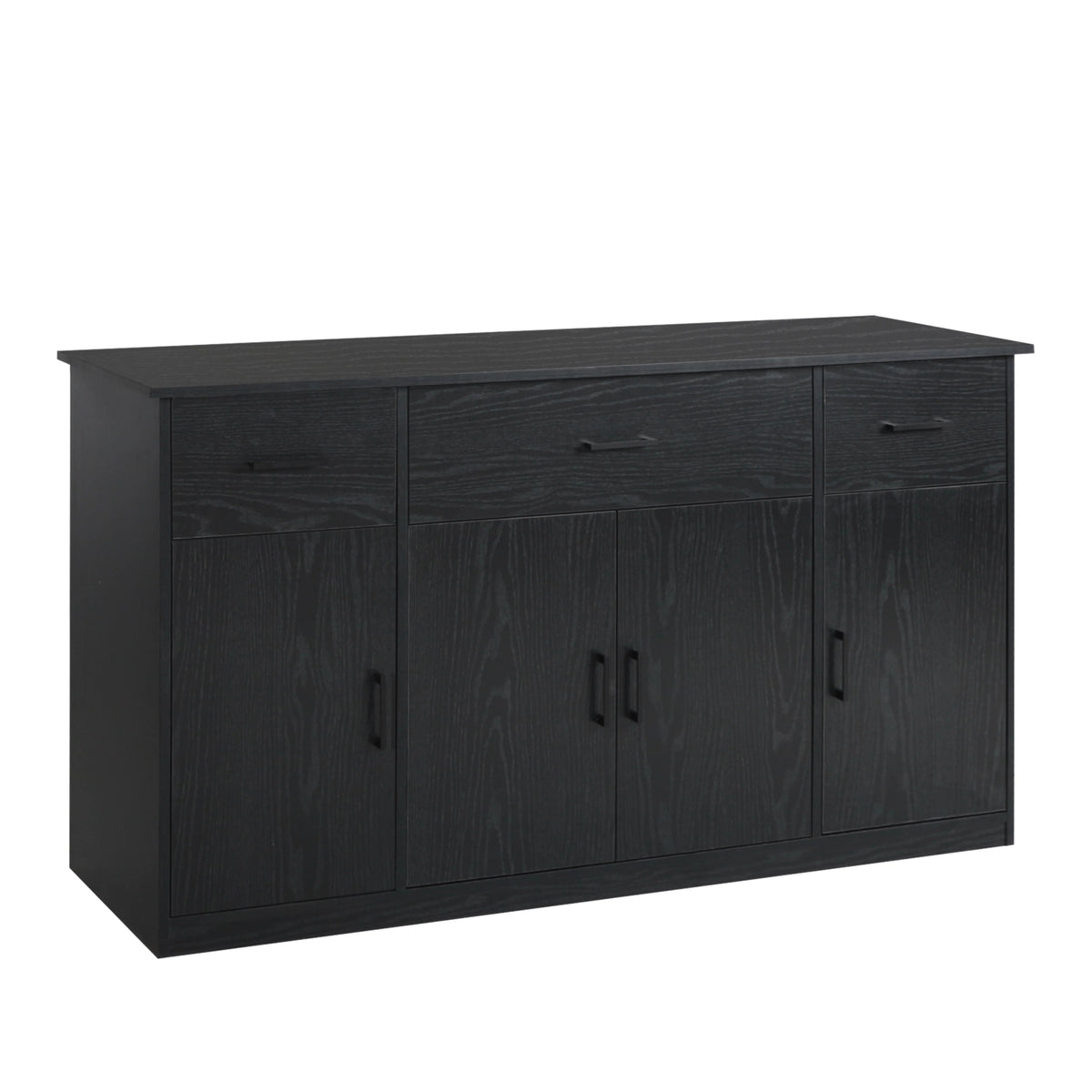 Black Sideboard Buffet Cabinet with 3 Drawers D244562