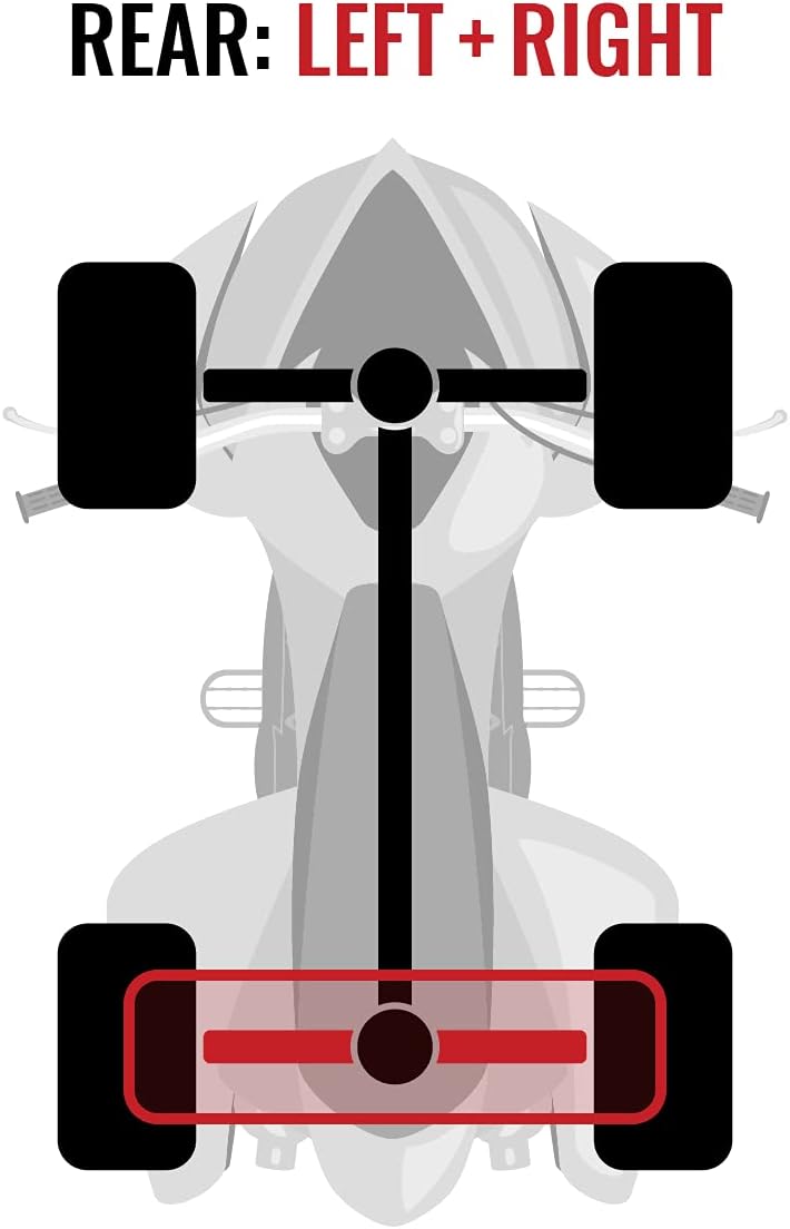 Rear Left Right Axles Pair for Yamaha 660 Grizzly 4X4 A18651