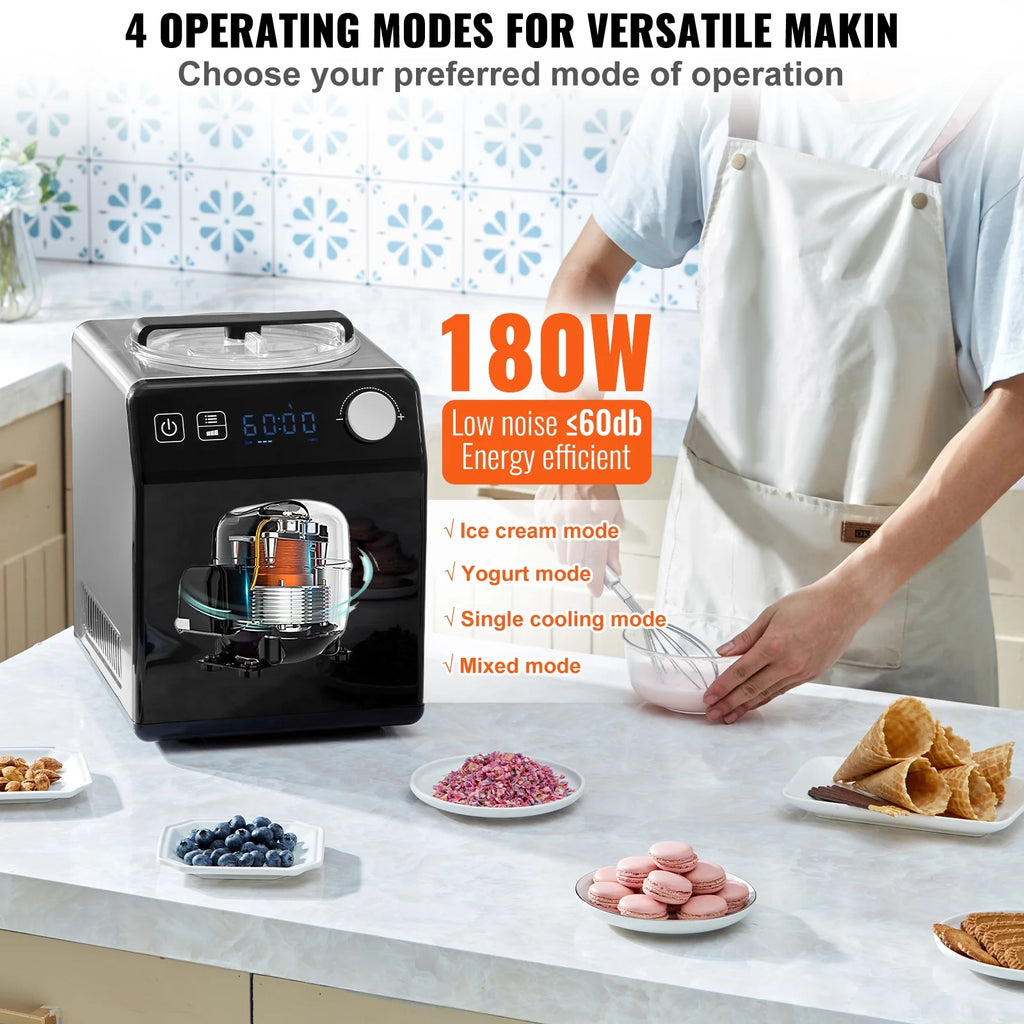 Black Automatic Ice Cream Machine O433