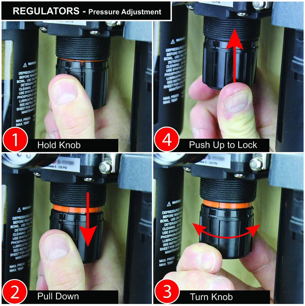 1/4 in. NPT Polycarbonate FRL Air Filter Regulator and Lubricator System P6113
