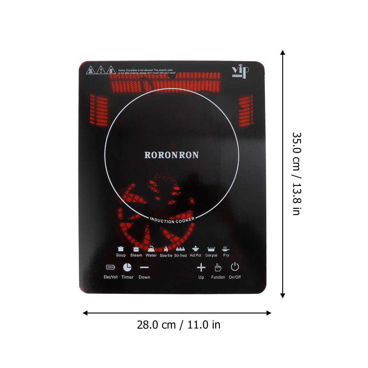 1000W Portable Induction Cooktop with Child Safety Lock & Timer S409254