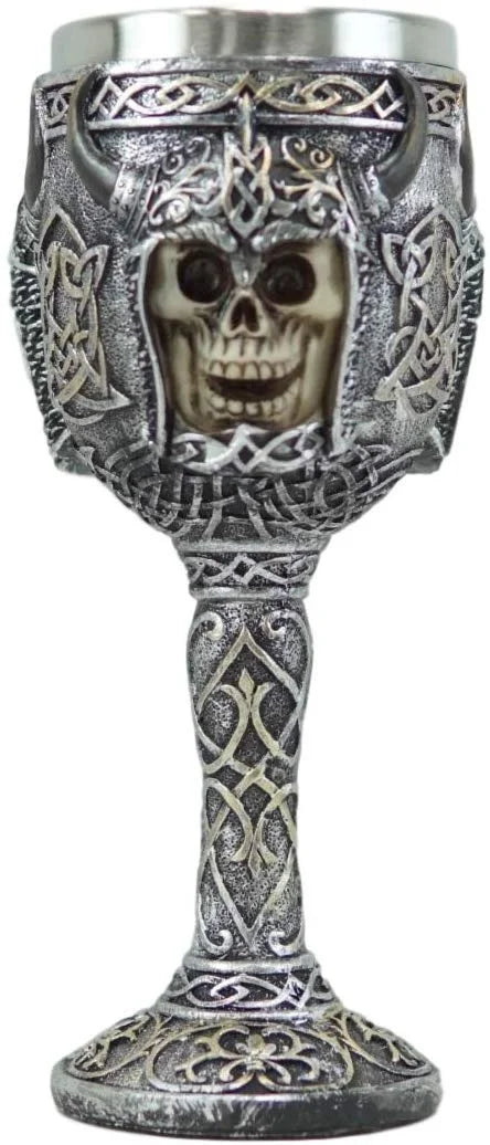 Viking Skull Wine Goblet Chalice 16 Oz U2492