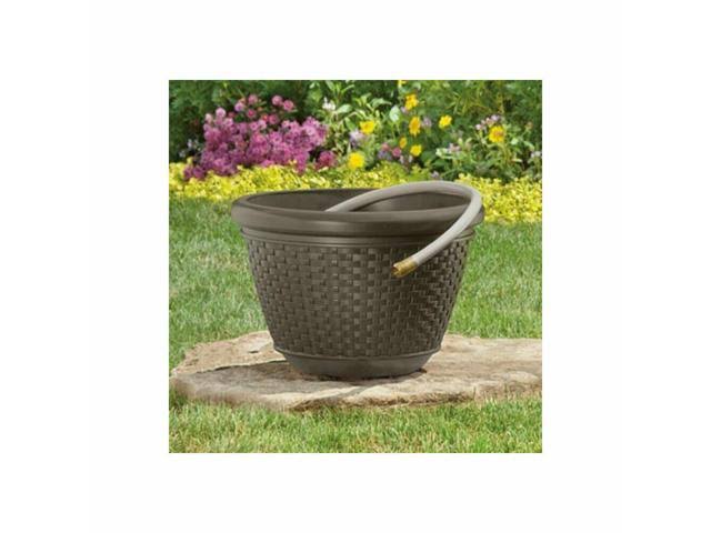 Resin Wicker Garden Water Hose Storage Holder Pot (6 Pack) Q339